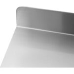 Komerciāls mobilais darba galds ar ritenīšiem, nerūsējošā tērauda apakšējā plaukta un aizmugures paneli 1500x700x900mm | Adexa DWTC70150B - Image 5