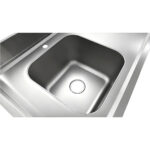 Komerciālais izlietnes skapītis no nerūsējošā tērauda 1200x600x900mm 1 bļoda pa kreisi 3 atvilktnes ar aizsargmalu | Adexa DSA601202D3DL - Image 2