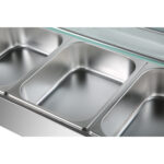 Komerciālais Bain Marie ar stikla aizsargu 4xGN1/2 | Adexa HBM24 - Image 4