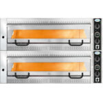 Premium picas krāsns ar 2 kamerām, ietilpība 12 x 35 cm picas, elektriska, nerūsējošā tērauda priekšpuse | Adexa PEF105702SE - Image 2