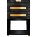 Premium picas krāsns ar 2 kamerām, ietilpība 12 x 35 cm picas, elektriska, melna priekšpuse | Adexa PEF105702SEB