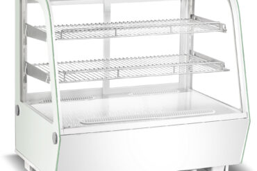 Displeja vitrīnas ledusskapis 120 litri 2 plaukti Noapaļots priekšpuse Balts | Adexa CW120RW