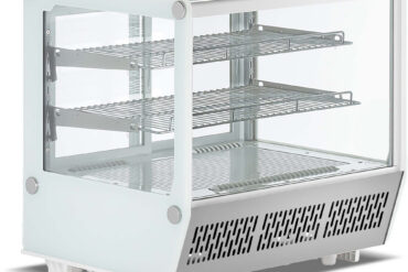 Displeja vitrīnas ledusskapis 120 litri 2 plaukti Balts Plakans priekšpuse | Adexa CW120W