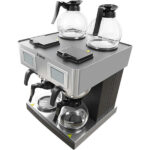 Komerciālais dubultais filtra kafijas automāts ar manuālu vai automātisku uzpildi, 4 stikla krūzes, 4 karstās plāksnes | Adexa CBD02A1 - Image 2