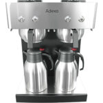 Komerciālais divkāršais filtra kafijas automāts ar manuālu uzpildi un 2 vakuuma kannām | Adexa CBD02B2