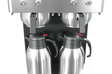 Komerciālais divkāršais filtra kafijas automāts ar manuālu uzpildi un 2 vakuuma kannām | Adexa CBD02B2