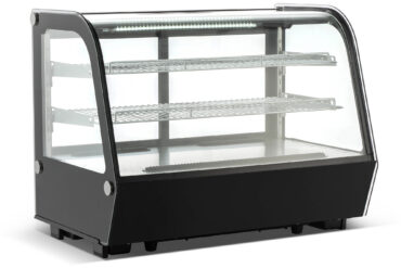 Displeja vitrīnas ledusskapis 160 litri 2 plaukti Melns ar izliekto priekšpusi | Adexa CW160RB