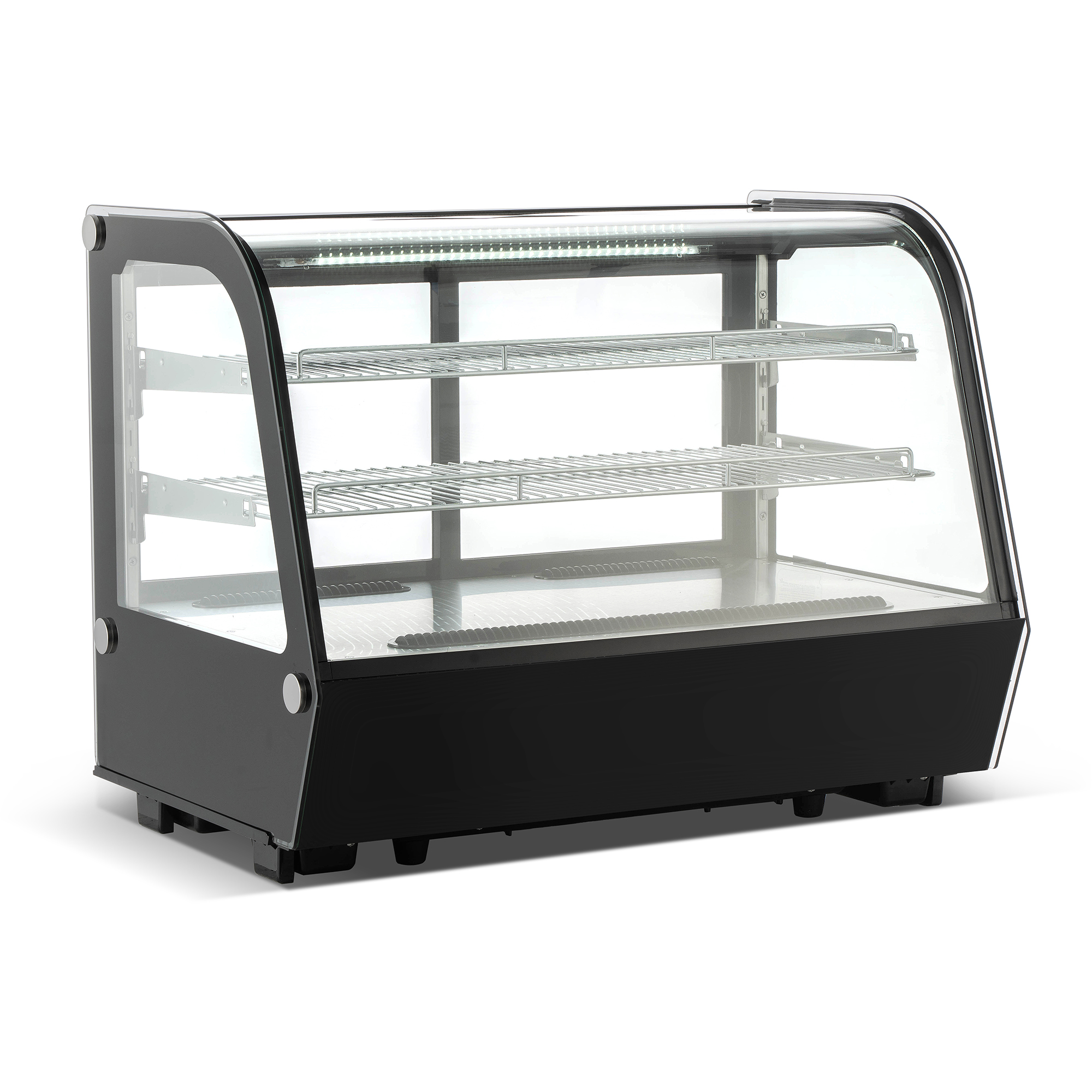 Displeja vitrīnas ledusskapis 160 litri 2 plaukti Melns ar izliekto priekšpusi | Adexa CW160RB Displeja vitrīnas ledusskapis 160 litri 2 plaukti Melns ar izliekto priekšpusi | Adexa CW160RB - Image 1