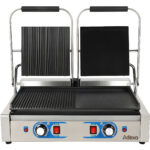 Izturīgs divu zonu Panini kontakta grils 3.6kW ar rievotu/gludu virsmu | Adexa MLP813B - Image 2