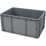 Plastmasas uzglabāšanas kaste 600x400x340mm pelēka | Adexa WHEU4633G