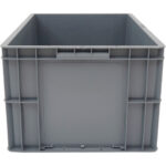 Plastmasas uzglabāšanas kaste 600x400x340mm pelēka | Adexa WHEU4633G - Image 4