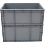 Plastmasas uzglabāšanas kaste 600x400x340mm pelēka | Adexa WHEU4633G - Image 5