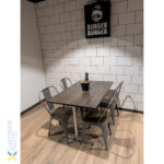 Bistro galds, tumši koka virsma 800x800mm iekšdarbiem | Adexa WW265BD - Image 3