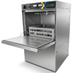 Komerciālais stikla mazgātājs 30 grozi/stundā 400mm grozs Drenāžas sūknis Mazgāšanas līdzekļa sūknis Skalošanas līdzekļa sūknis Tvertnes un katla termostats | Adexa WZ40DRDPBTT