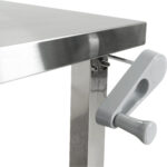 Pacelams nerūsējošā tērauda darba galds 1400x600x700-1000mm ar plakanu apakšējo plauktu | Adexa MCEWB60140 - Image 5