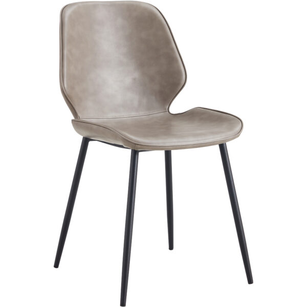 Side Dining Chair PU ādas sēdeklis Dabīgs | Adexa GSYH003N