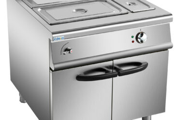 Komerciālā elektriskā tvaika vanna ar skapi 2xGN1/1 + 2xGN1/3 6kW 900mm dziļums | Adexa HEB909A