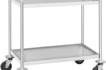 Komerciālais servēšanas/servisa/klīringa ratiņš, nerūsējošais tērauds, 2 līmeņi, 860x540x940mm | Adexa RST2A