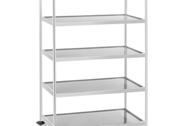 Komerciālais servēšanas/servisa/novākšanas ratiņš no nerūsējošā tērauda 5 līmeņi 860x540x1560mm | Adexa RST5A