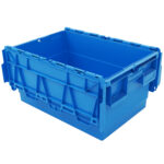 Plastmasas uzglabāšanas kaste ar vāku 600x400x300mm zila | Adexa WHEU4630T