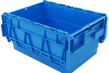 Plastmasas uzglabāšanas kaste ar vāku 600x400x300mm zila | Adexa WHEU4630T