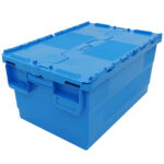 Plastmasas uzglabāšanas kaste ar vāku 600x400x300mm zila | Adexa WHEU4630T - Image 3