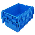 Plastmasas uzglabāšanas kaste ar vāku 600x400x300mm zila | Adexa WHEU4630T - Image 4
