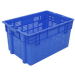 Plastmasas uzglabāšanas kaste ar caurumiem 600x400x340mm zila | Adexa WHEU4634H