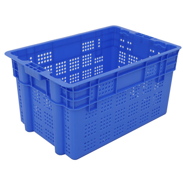 Plastmasas uzglabāšanas kaste ar caurumiem 600x400x340mm zila | Adexa WHEU4634H