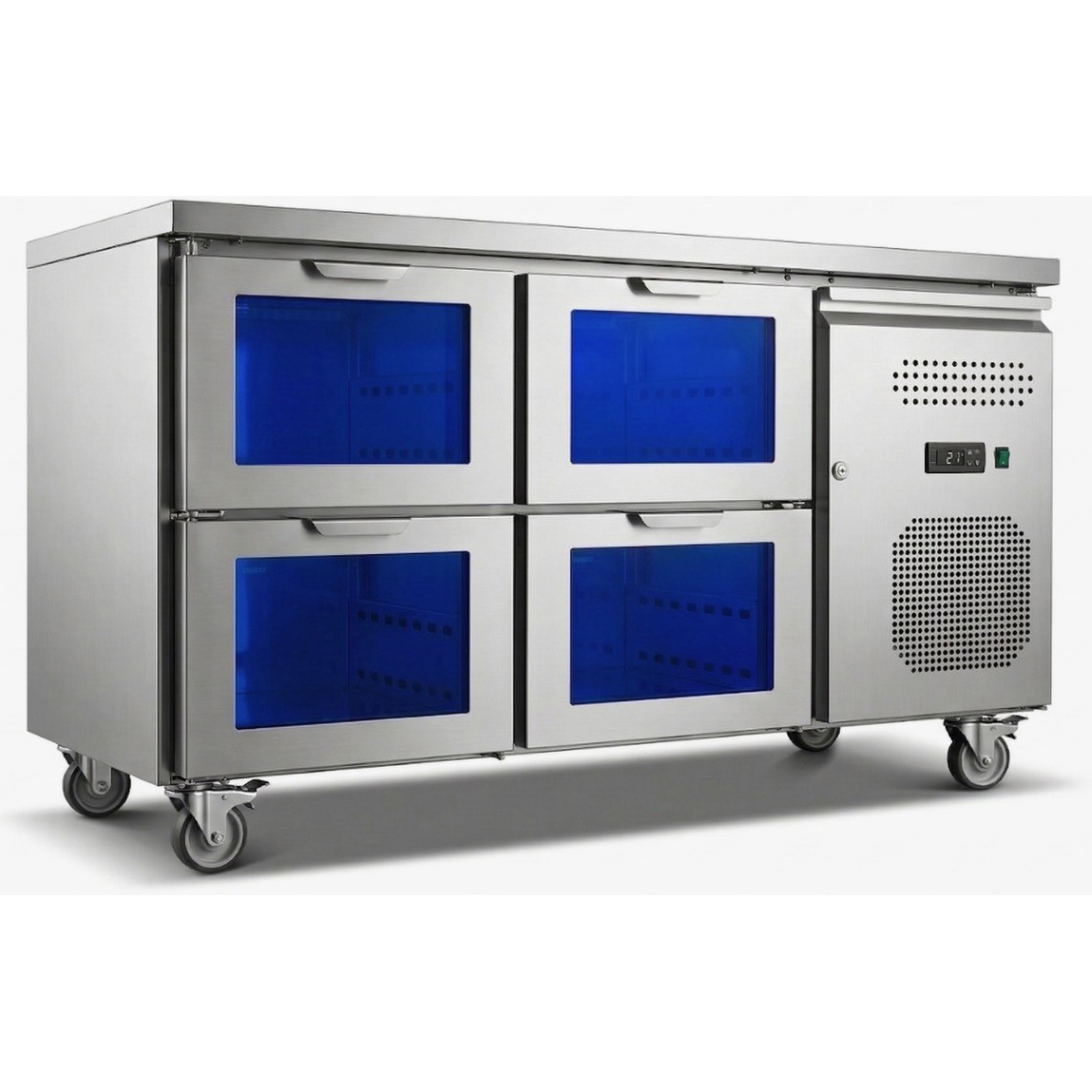 Komerciāls dzesēts letes skapītis ar 4 stikla atvilktnēm 1360x700x850mm | Adexa GN2140TNG Komerciāls dzesēts letes skapītis ar 4 stikla atvilktnēm 1360x700x850mm | Adexa GN2140TNG - Image 1