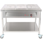 Mobilā Bain Marie ēdiena sildīšanas galds 3xGN1/1 | Adexa PFT12070 - Image 2