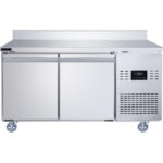 Komercsaldētava ar augšējo malu 2 durvis 1350x700x950mm | Adexa T147FBL2 - Image 2