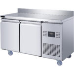 Komercsaldētava ar augšējo malu 2 durvis 1350x700x950mm | Adexa T147FBL2 - Image 3