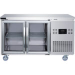 Komerciskais letes ledusskapis ar 2 stikla durvīm 1350x700x850mm | Adexa T147RG - Image 2