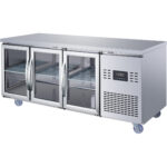 Komerciālais letes ledusskapis ar 3 stikla durvīm 1795x700x850mm | Adexa T187RG