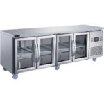 Komercijas letes ledusskapis 4 stikla durvis 2240x700x850mm | Adexa T227RG