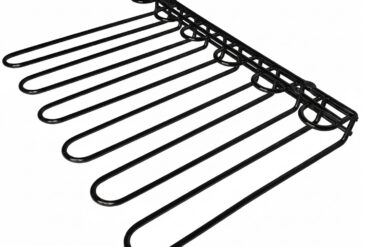 Vīna glāžu turētājs melns griestu stiprinājums Garums 450 mm 20 vīna glāzes | Adexa WGR5B