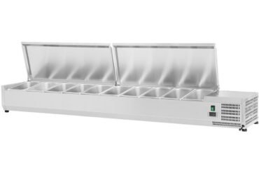 Refrigerated Servery Prep Top 2000mm 9xGN1/3 Depth 380mm Stainless steel lid | Adexa GA520