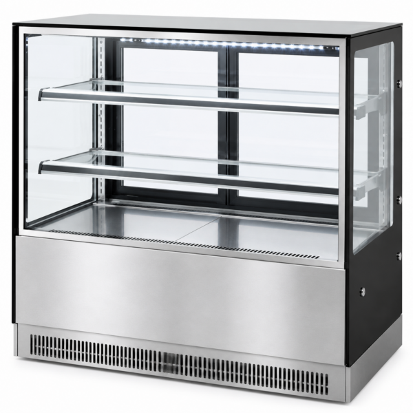 Kūku letes vitrīna 1000x700x1200mm 2 plaukti Spoguļa priekšpuse LED | Adexa GN1000RF2