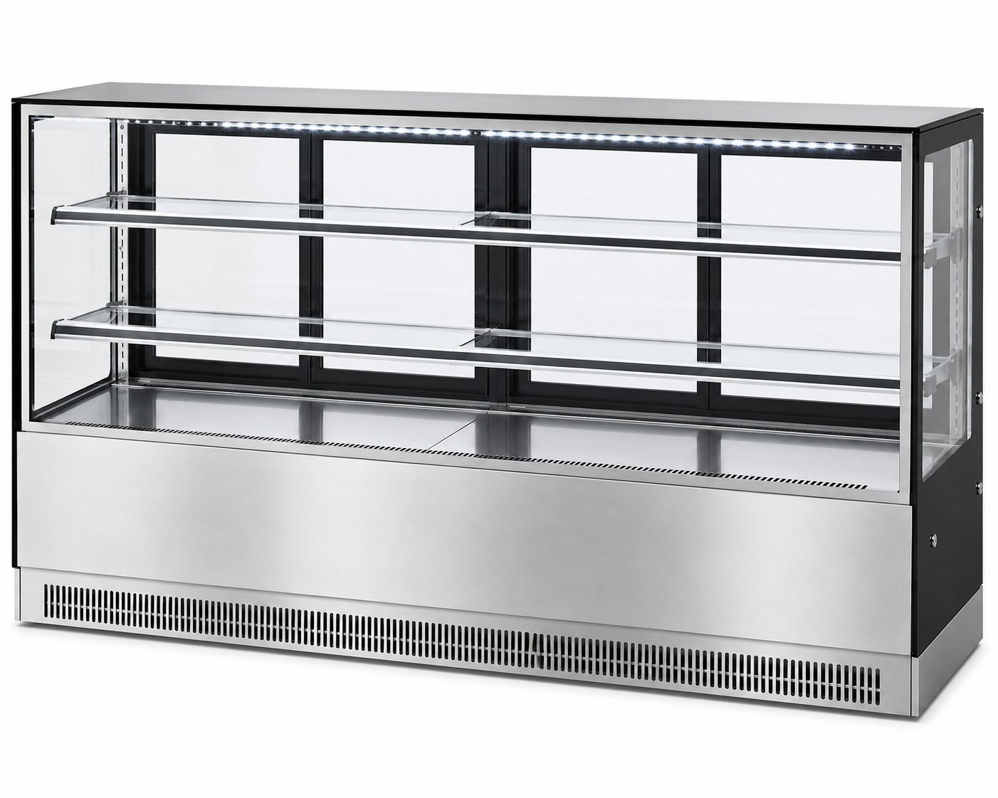 Kūku letes vitrīna 1800x730x1200mm 2 plaukti Spoguļa priekšpuse LED | Adexa GN1800RF2 Kūku letes vitrīna 1800x730x1200mm 2 plaukti Spoguļa priekšpuse LED | Adexa GN1800RF2 - Image 1