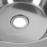 Roku mazgāšanas izlietne ar krānu Nerūsējošais tērauds Sienas stiprinājums Aukstā ūdens pieslēgums Ceļgala vadība 40mm aizsargs | Adexa WBR30C - Image 6