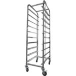 Pan ratiņi ar augšējo plauktu 10x600x400mm paplātēm Nerūsējošais tērauds 465x620x1725mm Slāņu attālums 145mm | Adexa WHDBC10 - Image 4
