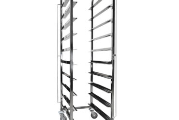 Pan ratiņi ar augšējo plauktu 10x600x400mm paplātēm Nerūsējošais tērauds 465x620x1725mm Slāņu attālums 145mm | Adexa WHDBC10