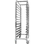 Pannas ratiņi ar augšējo plauktu 14x600x400mm paplātēm Nerūsējošais tērauds 465x620x1725mm Slāņu attālums 135mm | Adexa WHDBC14 - Image 2