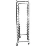 Pannas ratiņi ar augšējo plauktu 14x600x400mm paplātēm Nerūsējošais tērauds 465x620x1725mm Slāņu attālums 135mm | Adexa WHDBC14 - Image 4
