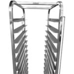 Pannas ratiņi ar augšējo plauktu 14x600x400mm paplātēm Nerūsējošais tērauds 465x620x1725mm Slāņu attālums 135mm | Adexa WHDBC14 - Image 5