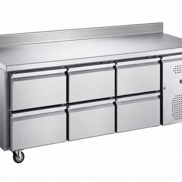 Komercsaldētava ar 6 atvilktnēm, dziļums 700 mm, aizmugures siena | Adexa 6DRG32V