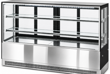 Kūku letes vitrīna 1800x730x1200mm 2 plaukti Spoguļa priekšpuse LED | Adexa GN1800RF2