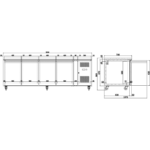Tirdzniecības ventilēts saldētavas galds 4 durvis Dziļums 600mm | Adexa FS41V - Image 2