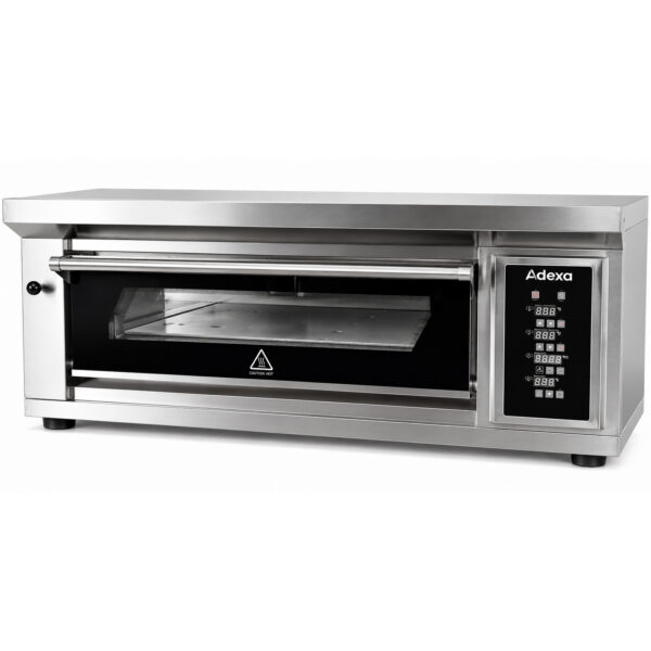 Ceptuves krāsns Elektriskā 1 kamera 2 x 400x600mm plaukti 400°C Digitālā vadība 6.6kW 220V | Adexa HTD20KI